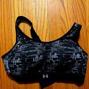 Under Armour Sports Bra Max support black grey size L.